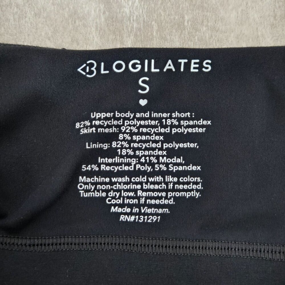 Blogilates Ballerina Active Dress Small Black Short Lined Ruffle Pleated Tiered - Picture 8 of 11